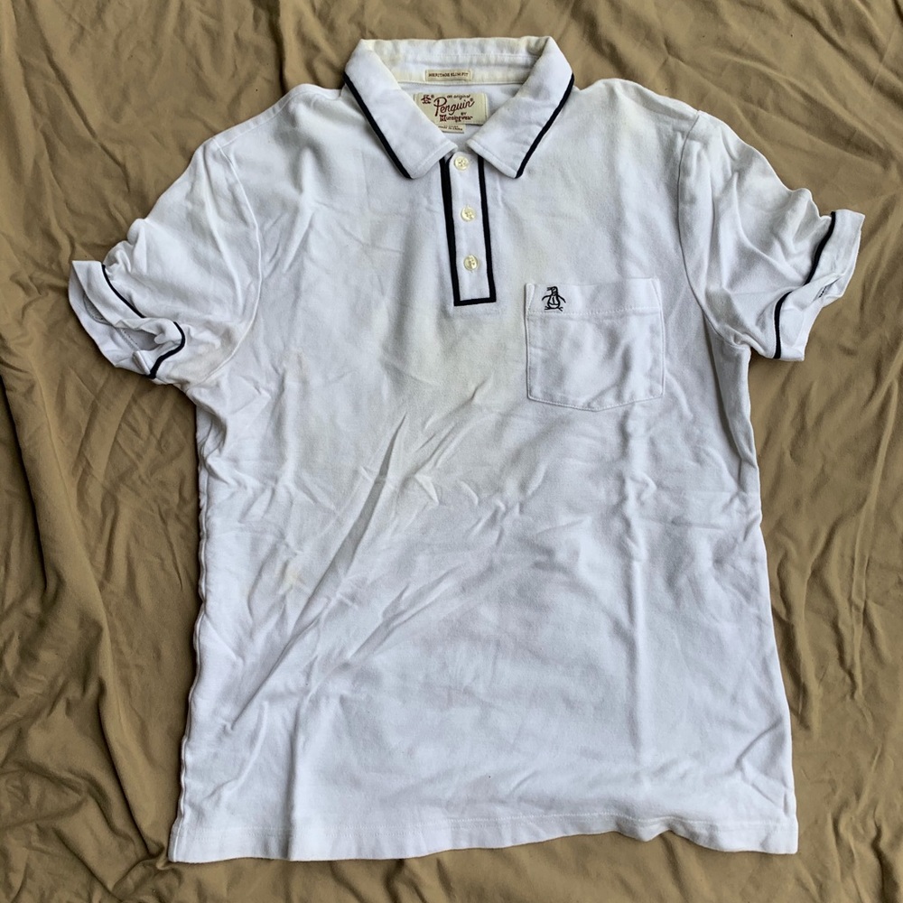 WHITE ORIGINAL PENGUIN SIZE M